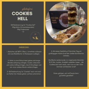 Rezeptkarte glutenfreie Cookies hell